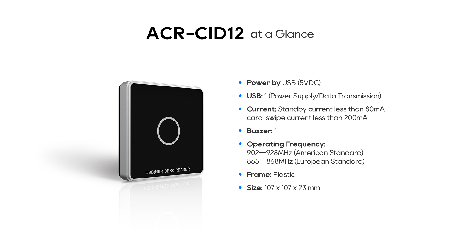 ACR-CID12 Desktop Card Reader - Akuvox NYC
