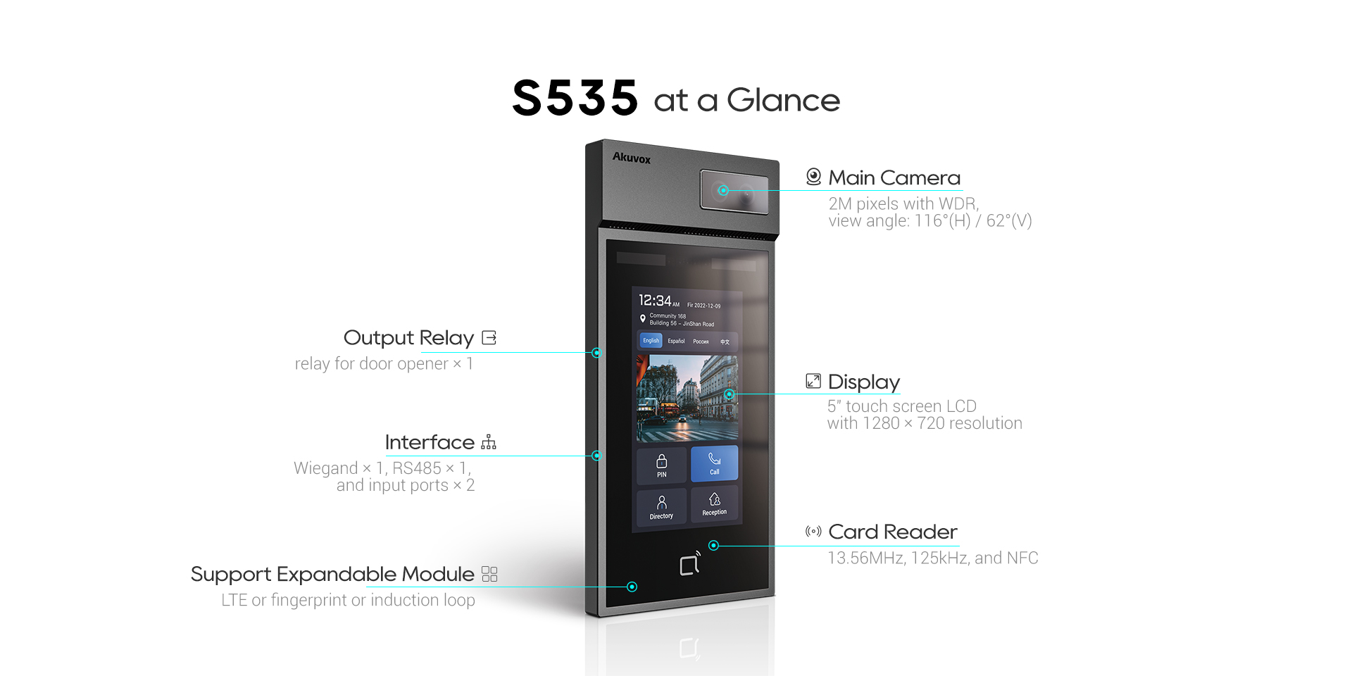 S535 Facial Recognition Door Phone - Akuvox NYC